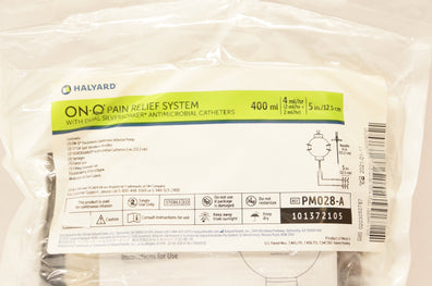 Halyard PM028-A ON-Q Pain Relief System w/Caths. 400ml, 4ml/hr x 5inch (x)